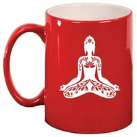 Буда йога лотос керамично кафе чаша чаша чаша за нея, него, мъже, жени, сестра, съпруга, съпруг, приятелка, гадже, приятел, мама, татко, сладък, рожден ден, домакинство, медитация