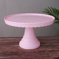 Xyer Cake Stand Стабилна неплъзгаща се пластмасова вълна дизайн десерт дисплей за сватба розово с един размер