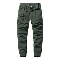 Pedort Cargo Pants за мъже работят мъжки ежедневни талии спортни мулти тъкани джобни панталони за въже улични панталони Зелени, 30