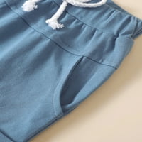 Бебе момче 4 юли Облекло Цветна блок Звезда джобна жилетка тениска и еластични къси панталони за деца