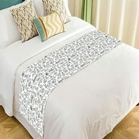 Gamer doodle бели джаджи легла бегач спално бельо шалче декорация на леглото