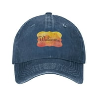 Дужхе регулируема измита памучна бейзболна шапка - романтичен приветствен знак отпечатъци Vintage Dad Hat Unise Sports Caps