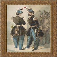 Офицери на охраната златна богато украсена платно от дървена рамка от Константин момчета