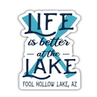 Fool Hollow Lake Arizona сувенир винилов стикер с стикер с гребло 4-пакет