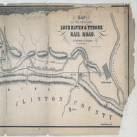 Карта на предложеното Lock Haven и Tyrone Rail Road. История