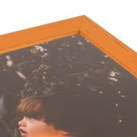 Arttoframes оранжева рамка за картина, рамка за плакати от червено дърво