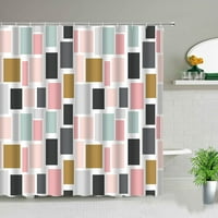 Цветна геометрия печат душ завеса ивица бохемска мандала цветна водоустойчива тъкан за баня завеси баня екран с куки