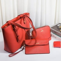Miss Checker in Women Tote Rambed Crossbody Top Hander чанти комплект модна ежедневна портмоне червено