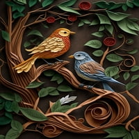 Хартиено оперение - Изкуство на стенни птици