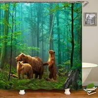 3D Wolf Deer Tiger Bear Animal Printsed Fabric Whore Shouse завеси за баня завеса баня водоустойчив декор за дома с куки