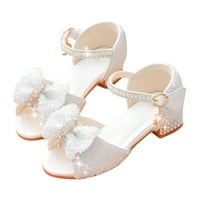 Теглене на малко дете обувки за цветни рокли - момиче балетни апартаменти парти училищни обувки сватба