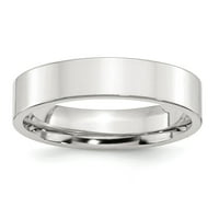 Comfort Fit Flat Size 12. Band in Sterling Silver