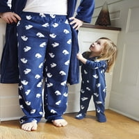 LEVERET деца Момчета Момичета с крачка руно пижама Полярна мечка 12- месец